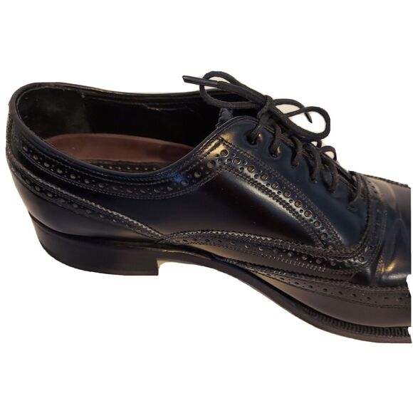 FLORSHEIM Men\'s BLACK 10.5 Oxford Shoe Leather Brogue Wingtip 540575 main image 12
